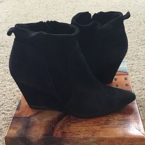 Navy Bella~Vita Suede Booties